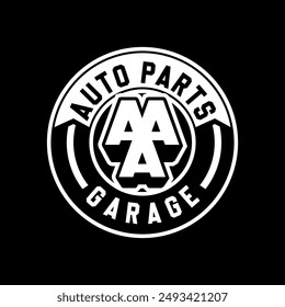 AUTO PARTS GARAGE VECTOR LOGO AAA