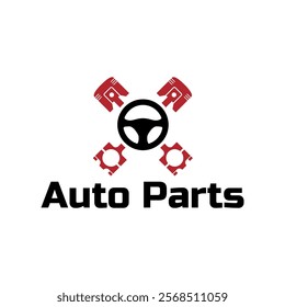 Auto parts logo design. Automotive parts, automobile repairing car, vector design and illustration