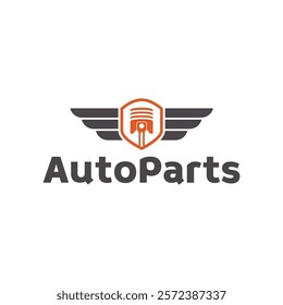 Auto parts logo design. Automotive parts, automobile repairing car, vector design and illustration