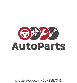 Auto parts logo design. Automotive parts, automobile repairing car, vector design and illustration