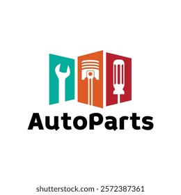 Auto parts logo design. Automotive parts, automobile repairing car, vector design and illustration