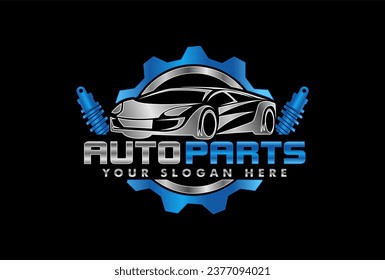 auto parts logo vector logo template. this design use car and parts symbol. suitable for transportation.