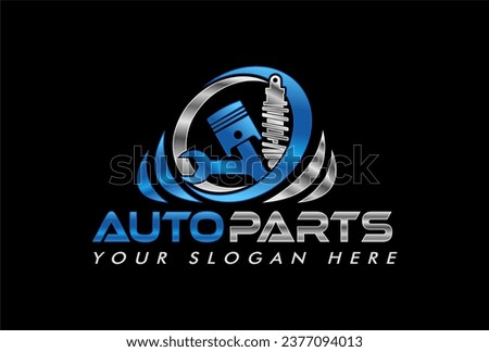 auto parts logo vector logo template. this design use car and parts symbol. suitable for transportation.