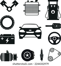 Piezas de repuesto automáticas conjunto de elementos vectores de piezas de repuesto para automóviles