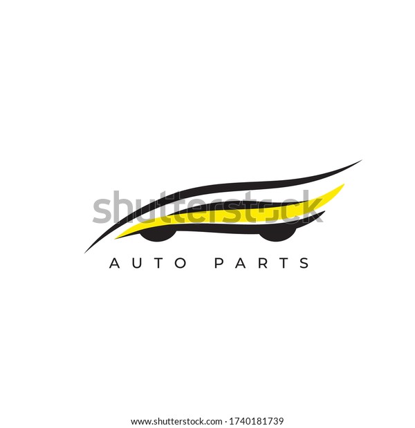 Auto parts vector logo. Car logo. Speed emblem. Fast\
car icon