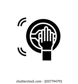 auto pilot Silhouette Icon Vector