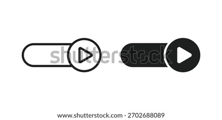 Auto play icon. Autoplay button icon. auto play media buttons. Play icon vector symbol.