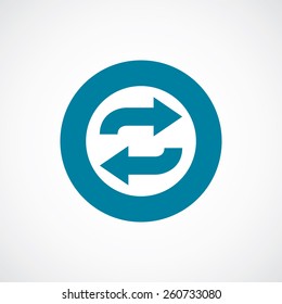 auto play icon bold blue circle border, white background  