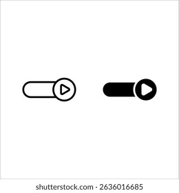 auto Play icon set. for mobile concept color editable