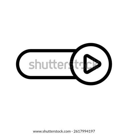 auto Play icons. for mobile concept color editable