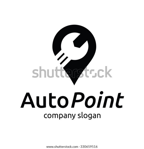 Auto Point,automobile repair service, spare\
parts store,Vector logo\
template