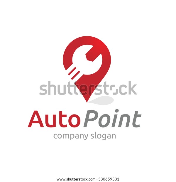 Auto Point,automobile repair service, spare\
parts store,Vector logo\
template