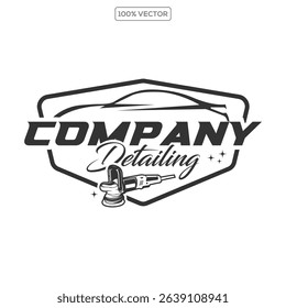  auto polish detailing logo design template illustration
