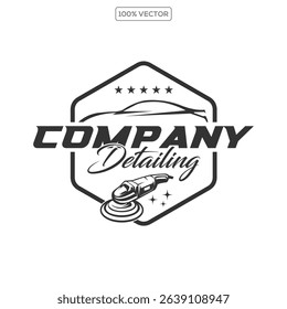  auto polish detailing logo design template vector stock