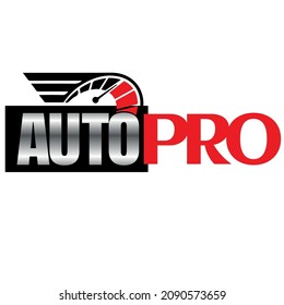 Auto pro car speedometer panel analog time symbol display vector illustration