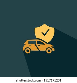 Auto Protection Icon vector - Car safety sign icon