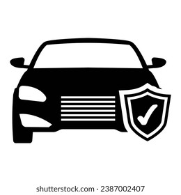 Auto Protection Icon, Vector Graphics