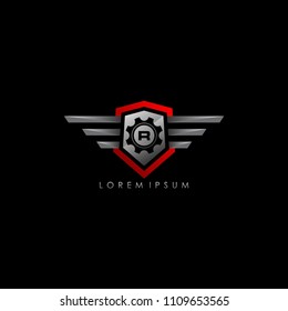 Auto Protection Letter R Icon Design Logo