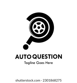 Auto question logo template illustartion