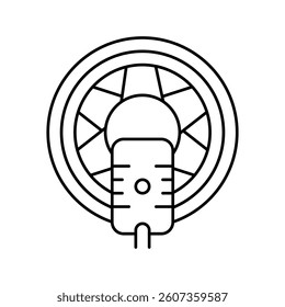 auto radio line icon vector. auto radio sign. isolated contour symbol black illustration