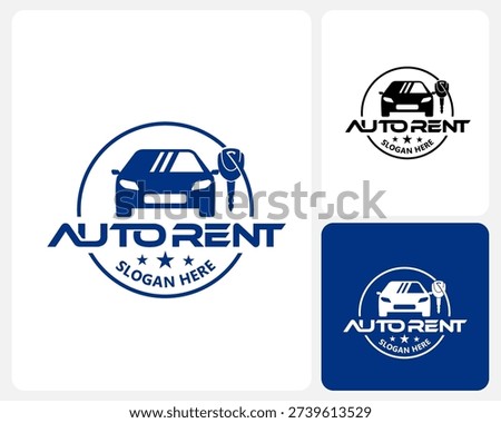 auto rent logo, car rent logo design vector illustration