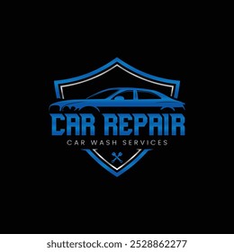 Reparación de automóviles, reparación de automóviles, diseño de logotipo de piezas de automóviles