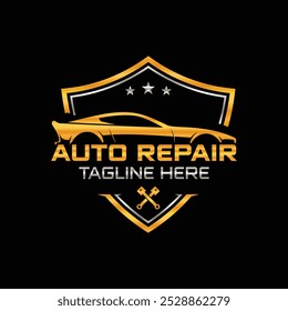 Reparación de automóviles, reparación de automóviles, diseño de logotipo de piezas de automóviles