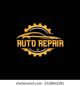 Reparación de automóviles, reparación de automóviles, diseño de logotipo de piezas de automóviles