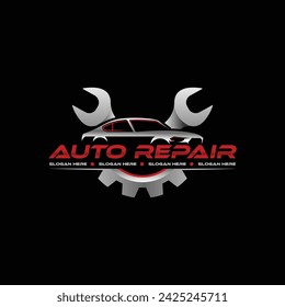 Auto repair car service logo, badge, emblem, template. Perfect logo for the automotive and repair industry.