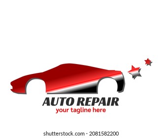 Reparación automática del lavado de revestimiento modificación del logotipo rojo y negro