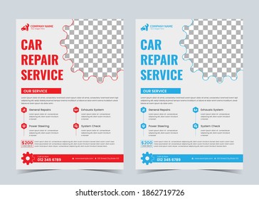 Auto Repair Flyer, Automotive, Automobile Service, Car Fix, Car Wash, Car Service Flyer.