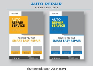 Auto Repair Flyer Template, Automobile Service Flyer