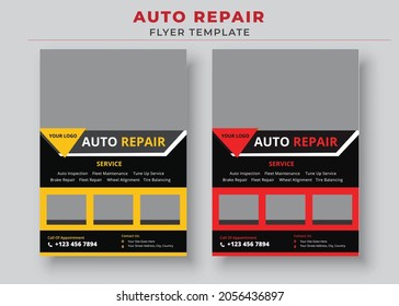 Auto Repair Flyer Template, Automobile Service Flyer