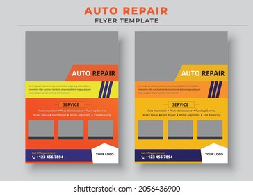 Auto Repair Flyer Template, Automobile Service Flyer