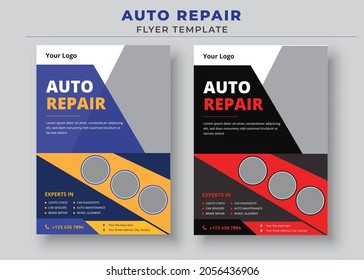 Auto Repair Flyer Template, Automobile Service Flyer