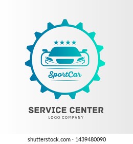 Auto repair garage vector. auto service icon. car service center. repair logo template. Gear vector icon