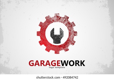 Auto repair. Garage work logo. Auto service