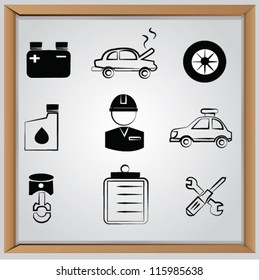 Auto repair Icon set,Vector