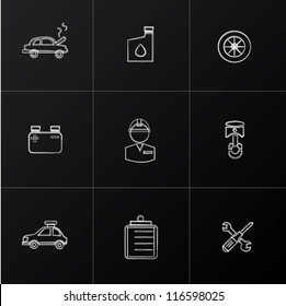 Auto repair Icon set,Vector