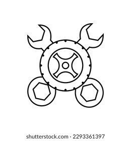 Auto repair icon vector. Car repair illustration sign. workshop symbol or logo.