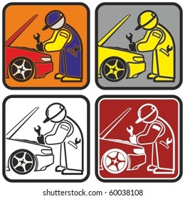 Auto repair icon. Vector illustration.