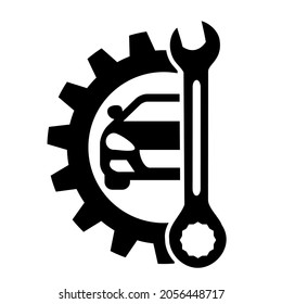 Auto repair icon vectot. Car repair illustration sign. workshop symbol or logo.