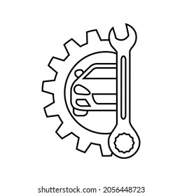 Auto repair icon vectot. Car repair illustration sign. workshop symbol or logo.
