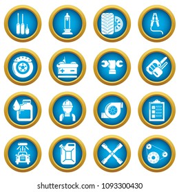 Auto repair icons set. Simple illustration of 16 auto repair vector icons for web