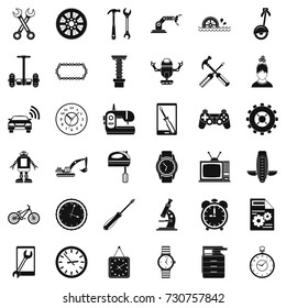 Auto repair icons set. Simple style of 36 auto repair vector icons for web isolated on white background