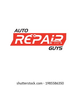 Auto repair logo design template. Vector illustration, Repair Car logo, silhouette car and wrench, emblem service