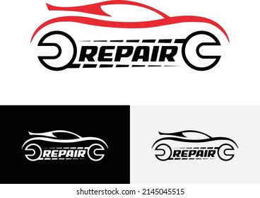 Auto Repair Logo Design Template Vector Stock Vector (Royalty Free ...