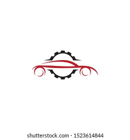 Auto Repair Logo Icon Design Template. Gear, Car, Garage, Vector Illustration