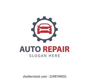Plantilla de logotipo de reparación automática. Diseño del logotipo del servicio de coches