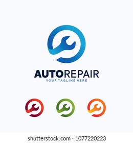 Auto Repair Logo Template Design. Creative Vector Emblem, for Icon or Design Concept.